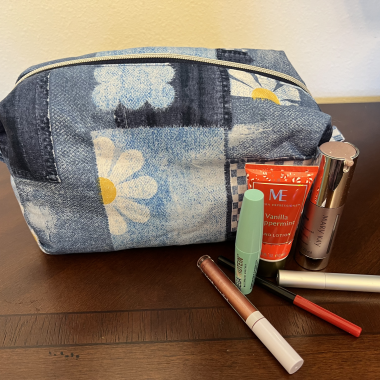 Large Quilted Cosmetic Bag