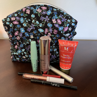 Large Quilted Cosmetic Bag