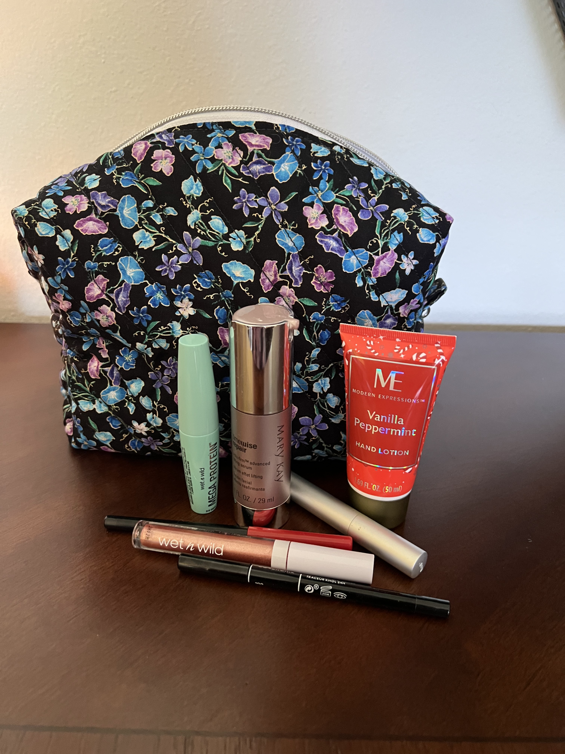 Large Quilted Cosmetic Bag