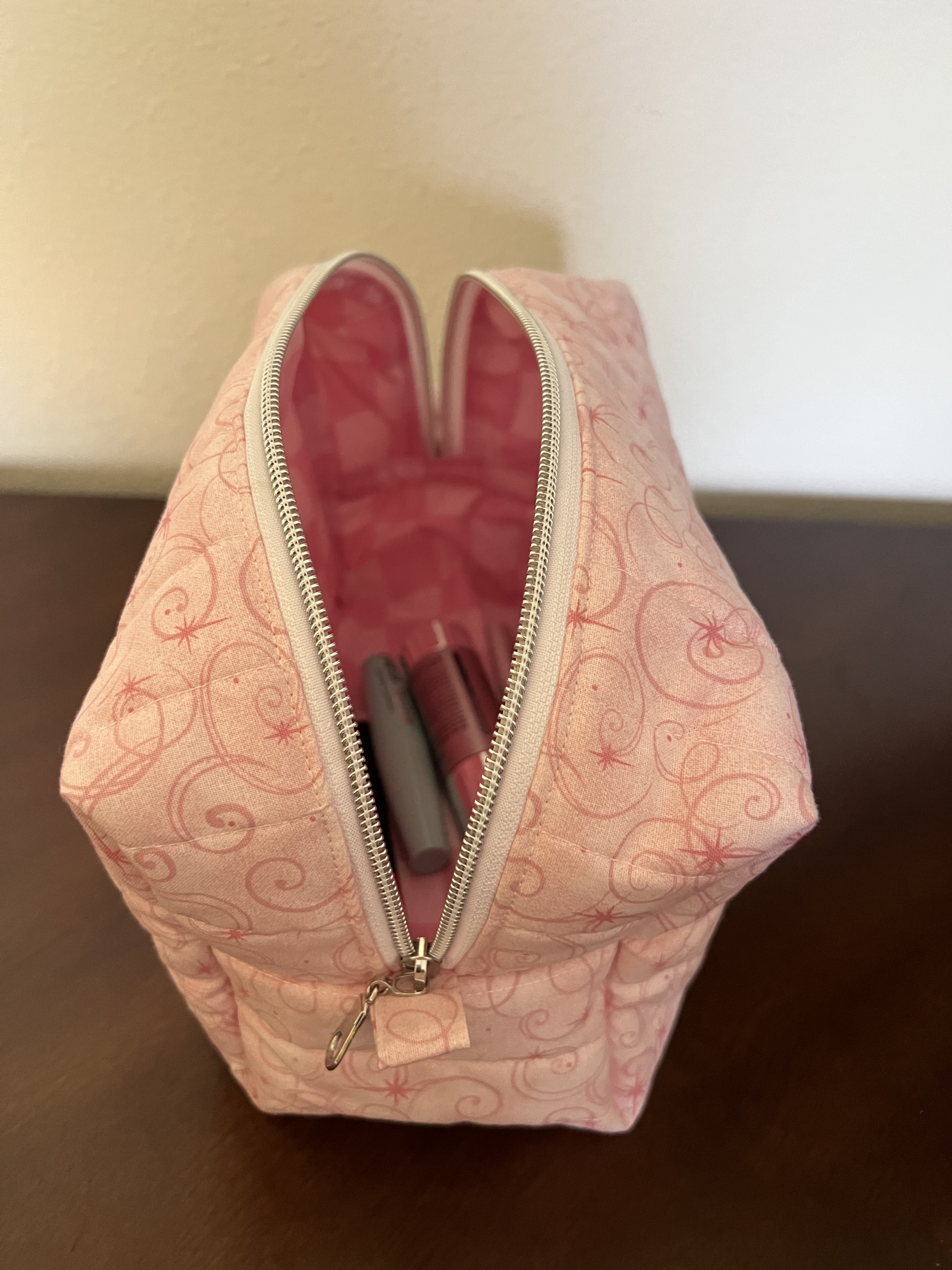 Large Quilted Cosmetic Bag - Image 3