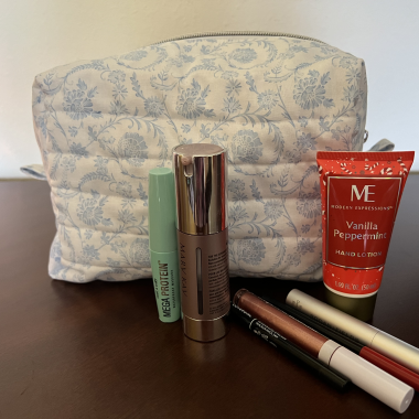 Large Quilted Cosmetic Bag