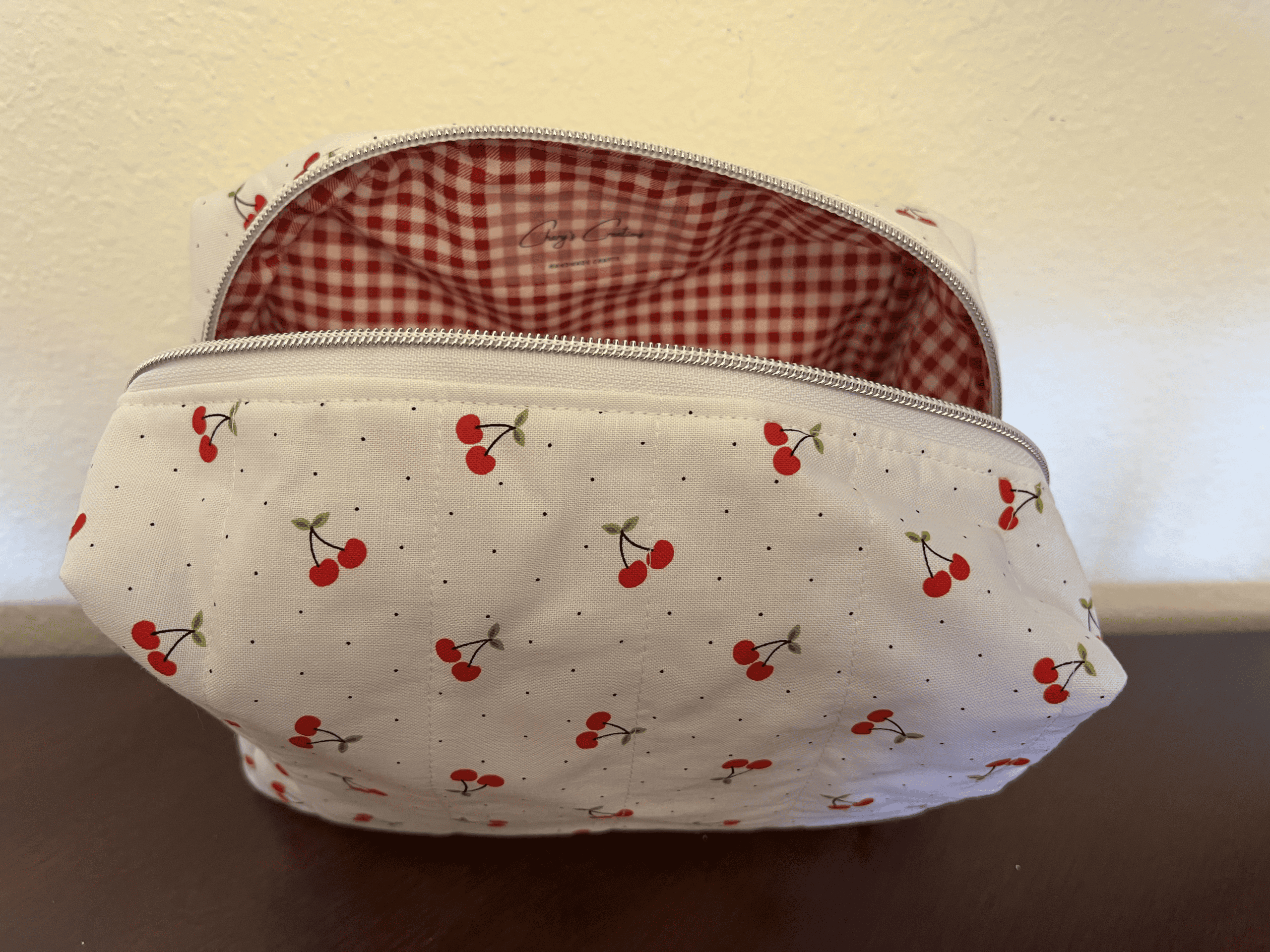 Large Quilted Cosmetic Bag - Image 3