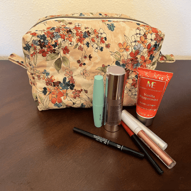 Large Quilted Cosmetic Bag