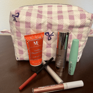 Large Quilted Cosmetic Bag