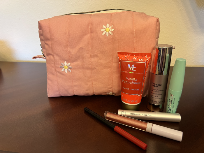 Large Quilted Cosmetic Bag