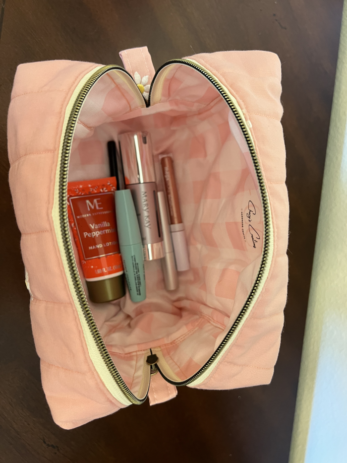 Large Quilted Cosmetic Bag - Image 2