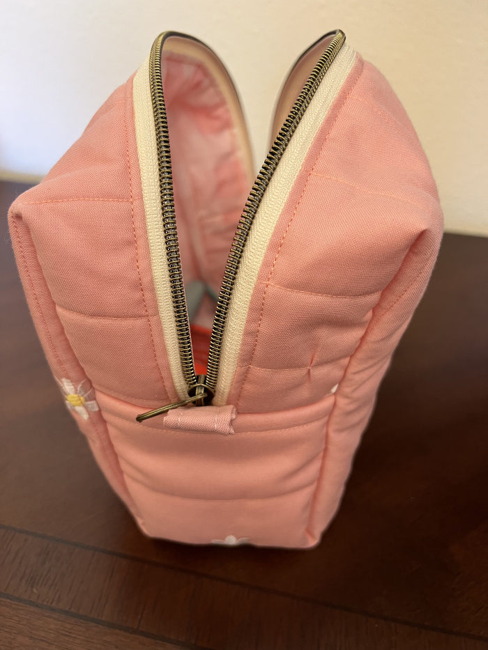 Large Quilted Cosmetic Bag - Image 3
