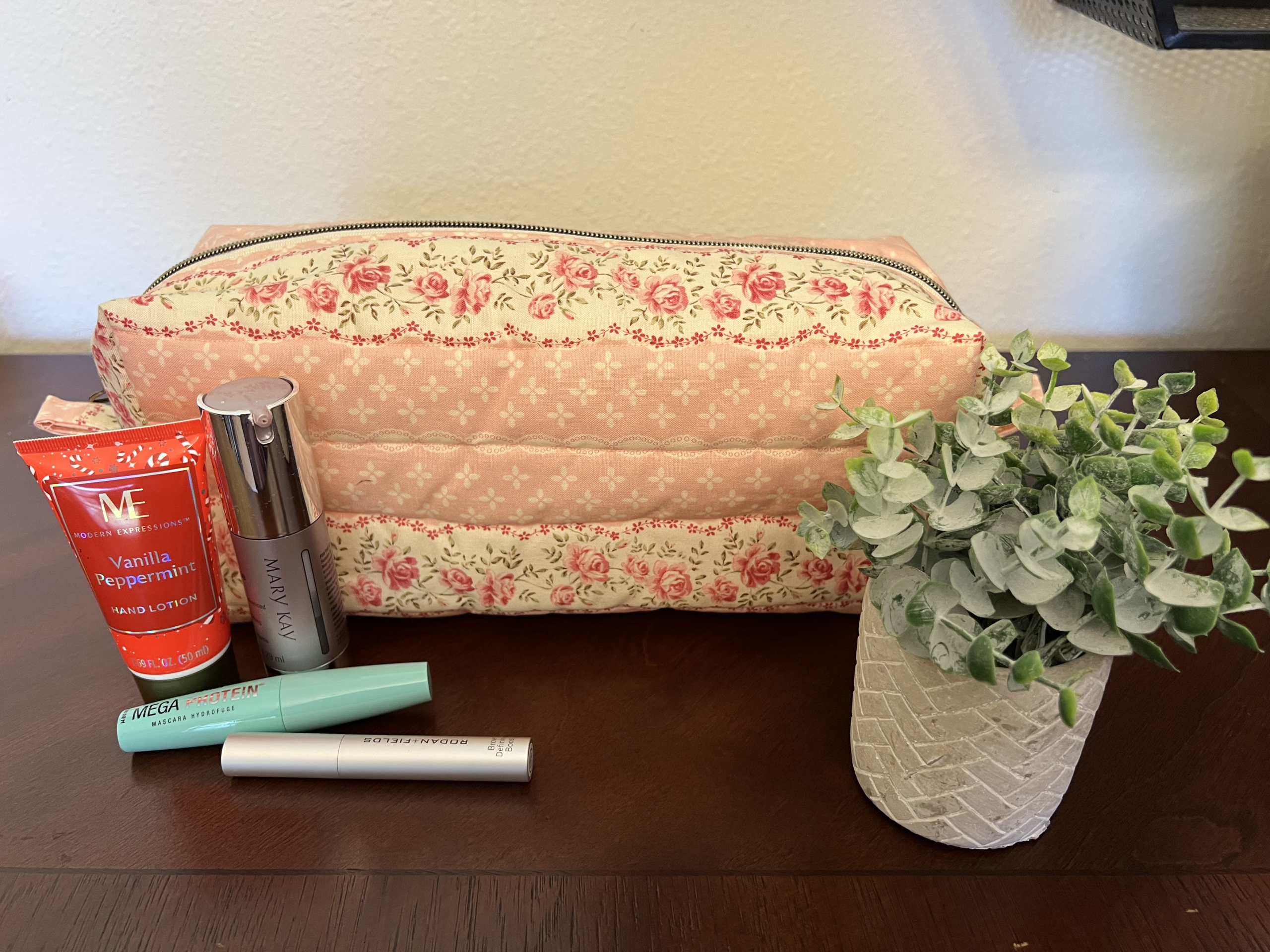 Extra Large Quilted Cosmetic Bag