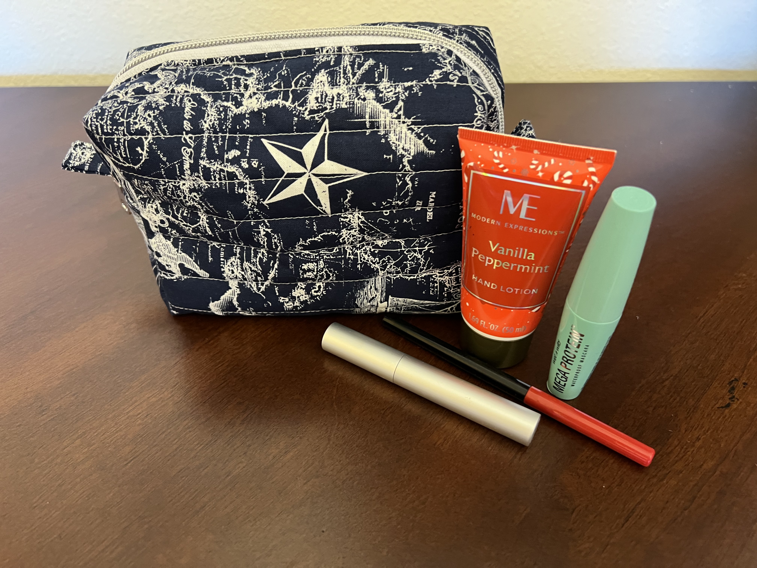 Mini Quilted Cosmetic Bag